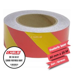 FOSFOR BANT 5CMX25MT ÇAPRAZ SARI-KIRMIZI 2406007 CARUB