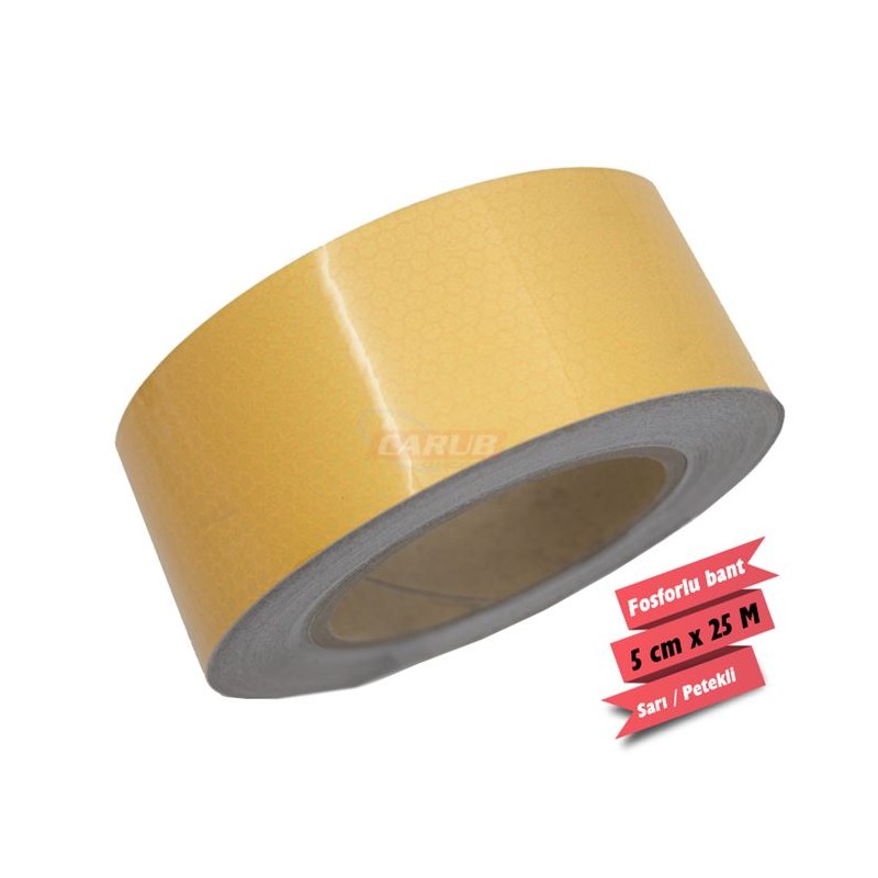 FOSFOR BANT 5CMX10MT PETEKLİ SARI 1201006 2407501 CARUB