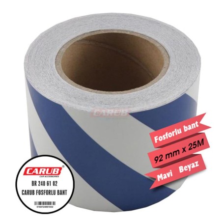 FOSFOR BANT 10CMX25MT ÇAPRAZ MAVİ-BEYAZ 2406102 CARUB