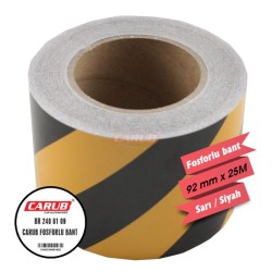 FOSFOR BANT 10CMX25MT ÇAPRAZ SARI-SİYAH 2406109 CARUB