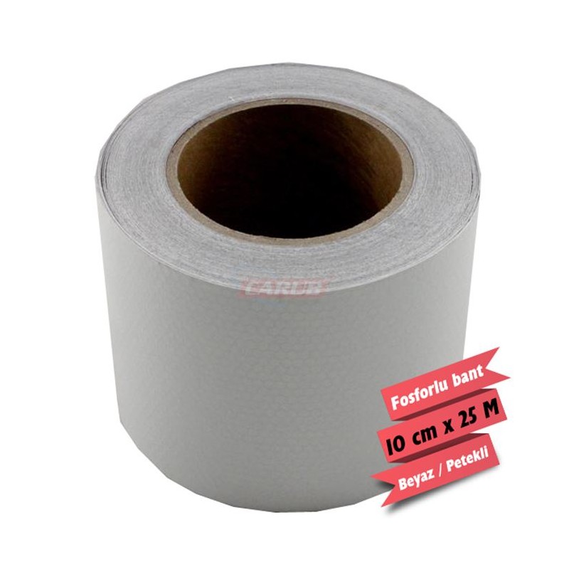 FOSFOR BANT 10CMX25MT PETEKLİ BEYAZ 2407603 CARUB
