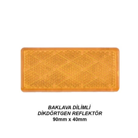 REFLEKTÖR DİKDÖRTGEN BAKLAVA DİLİMLİ SARI BK 19S BK-19S BULUŞ