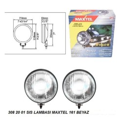 SİS LAMBASI YUVARLAK MAXTEL KROMAJLI 3082001 BEYAZ 194MM JF 161B JF-16