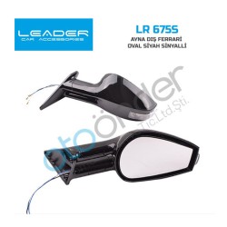 AYNA DIŞ DİKİZ FERRARİ TİP OVAL SİYAH LR 675S LR-675S LEADER