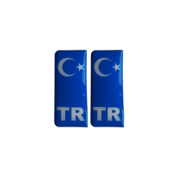 ARMA DAMLA ETİKET PLAKA TR MAVİ 2Lİ VİP 0702 VİP-0702 VİP