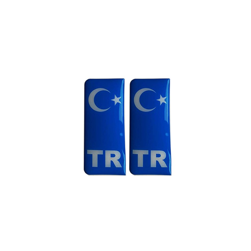 ARMA DAMLA ETİKET PLAKA TR MAVİ 2Lİ VİP 0702 VİP-0702 VİP