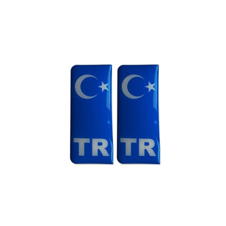 ARMA DAMLA ETİKET PLAKA TR MAVİ 2Lİ VİP 0702 VİP-0702 VİP