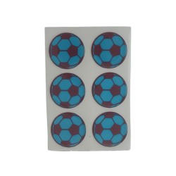ARMA DAMLA ETİKET YUVARLAK TOP 6LI BORDO-MAVİ 30MM VİP 1008 VİP-1008 V