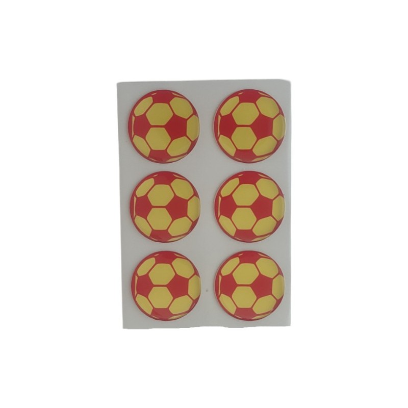 ARMA DAMLA ETİKET YUVARLAK TOP 6LI SARI-KIRMIZI 30MM VİP 1009 VİP-1009