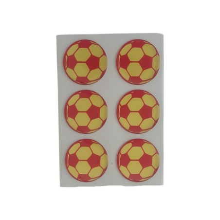 ARMA DAMLA ETİKET YUVARLAK TOP 6LI SARI-KIRMIZI 30MM VİP 1009 VİP-1009