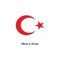 YAPIŞTIRMA FOLYO AY YILDIZ SADE BÜYÜK KIRMIZI 30X30 ERN0301 1 ERN0301-