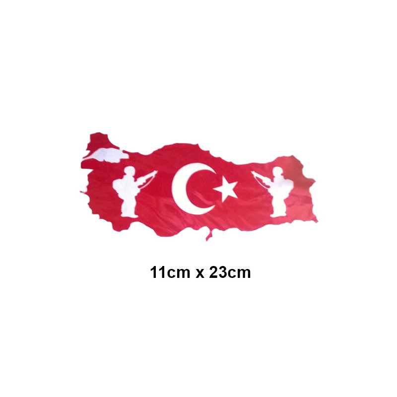 YAPIŞTIRMA FOLYO HARİTA TÜRKİYE BÜYÜK ASKERLİ 11X23CM ERN0501 1 ERN050
