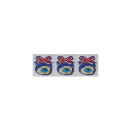 YAPIŞTIRMA FOLYO NAZARLIK KURDELELİ ORTA 9X10CM ERN0611 ERN