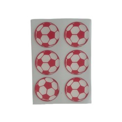 ARMA DAMLA ETİKET YUVARLAK TOP 6LI KIRMIZI- BEYAZ 30MM VİP 1011 VİP-10