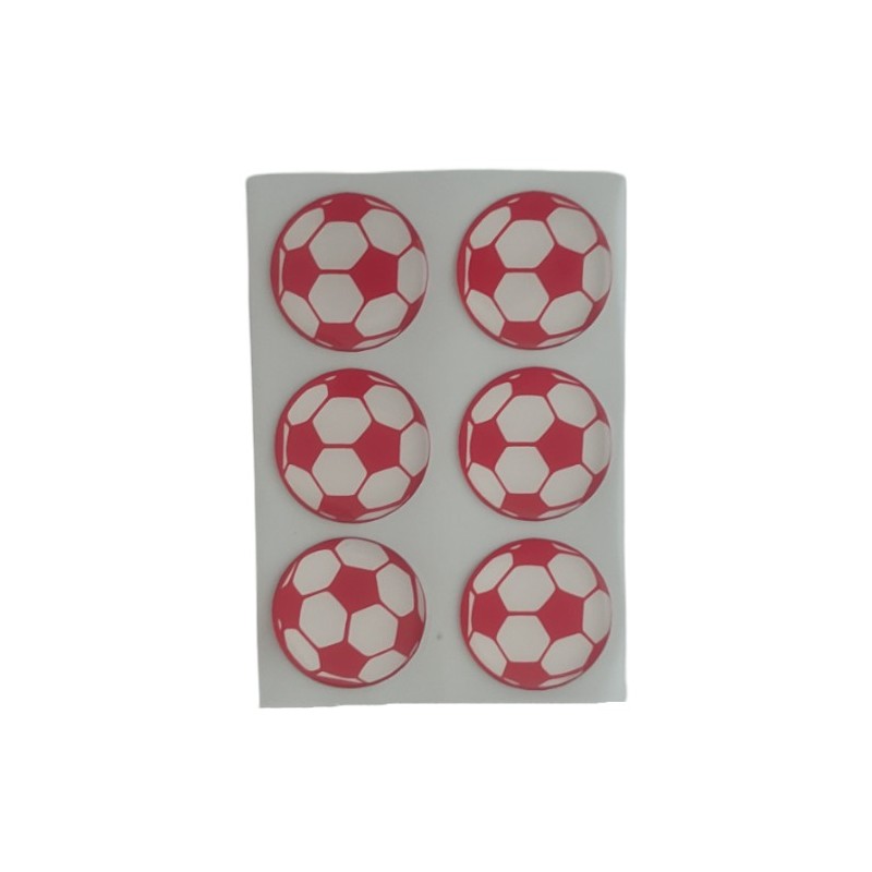 ARMA DAMLA ETİKET YUVARLAK TOP 6LI KIRMIZI- BEYAZ 30MM VİP 1011 VİP-10