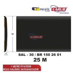 ÇITA YAPIŞTIRMA SAL30 SİYAH GENİŞ 52MM TOP 25M 1502601 SALMAN