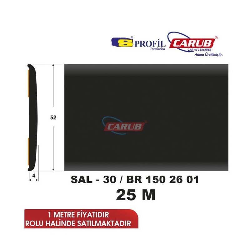 ÇITA YAPIŞTIRMA SAL30 SİYAH GENİŞ 52MM TOP 25M 1502601 SALMAN