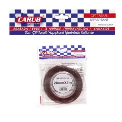 BANT ÇİFT TARAFLI SİLİKONLU POŞET 20MMX5MT CARUB 6570175 6570120 CARUB