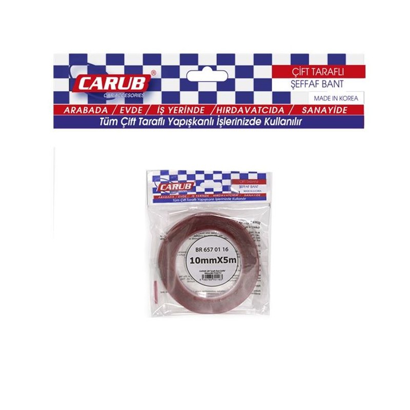BANT ÇİFT TARAFLI SİLİKONLU POŞET 10MMX5MT CARUB 6570171 6570116 CARUB