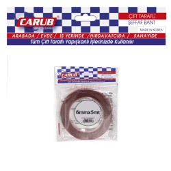 BANT ÇİFT TARAFLI SİLİKONLU POŞET 06MMX5MT CARUB 6570170 6570115 CARUB