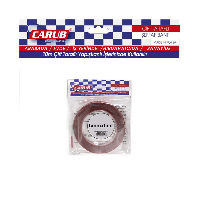 BANT ÇİFT TARAFLI SİLİKONLU POŞET 06MMX5MT CARUB 6570170 6570115 CARUB