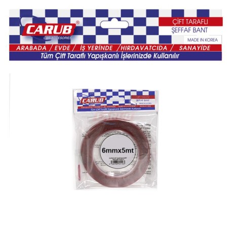 BANT ÇİFT TARAFLI SİLİKONLU POŞET 06MMX5MT CARUB 6570170 6570115 CARUB