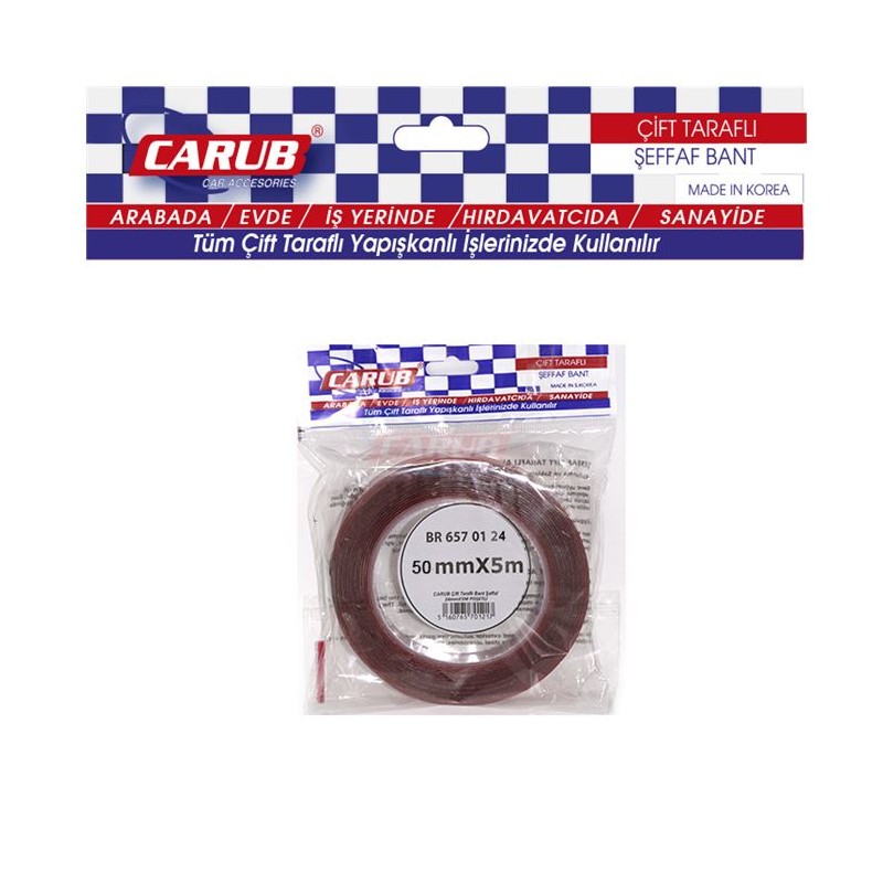BANT ÇİFT TARAFLI SİLİKONLU POŞET 50MMX5MT CARUB 6570124 CARUB