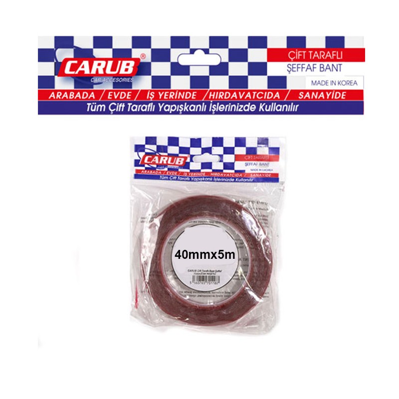 BANT ÇİFT TARAFLI SİLİKONLU POŞET 40MMX5MT CARUB 6570178 6570123 CARUB
