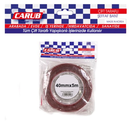 BANT ÇİFT TARAFLI SİLİKONLU POŞET 40MMX5MT CARUB 6570178 6570123 CARUB