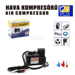 KOMPRESÖR PLASTİK HAVA 12V 300PS SİYAH 2491102 CARUB