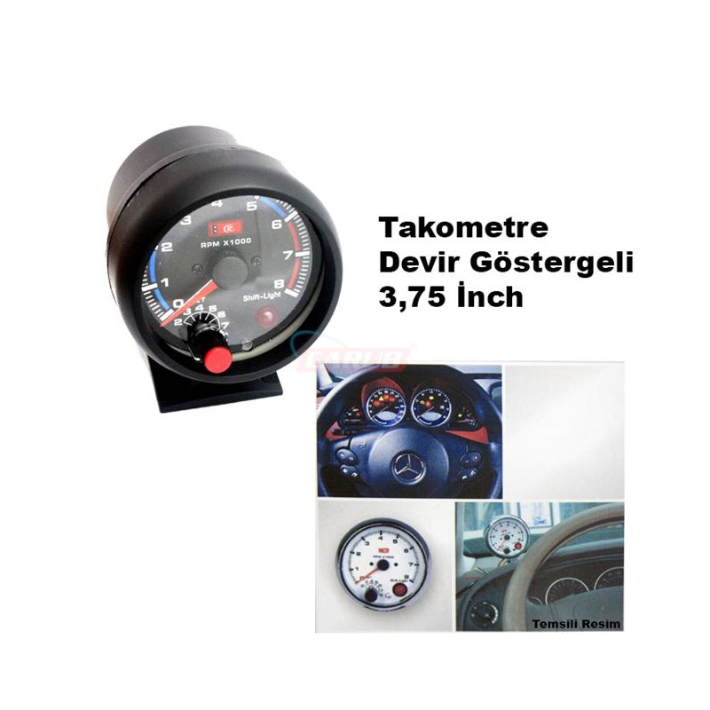 PERFORMANS GÖSTERGE DEVİR SİYAH 7 RENK 3.75 94MM 4663102 CARUB