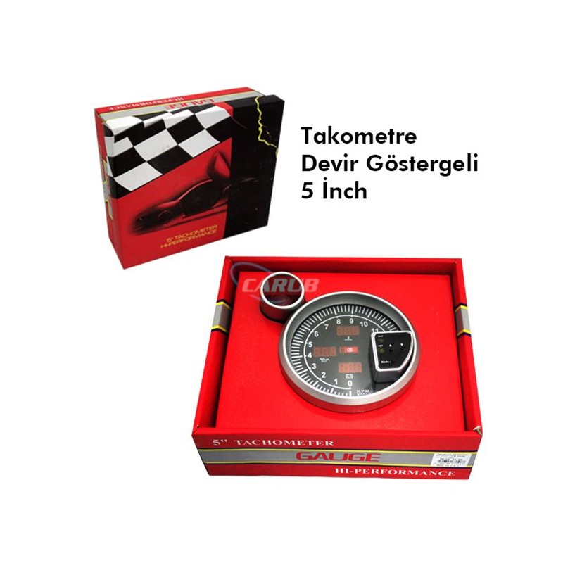 PERFORMANS GÖSTERGE LEDLİ DİJİTAL DEVİR + YAĞ + HARARET 5 125MM 466330