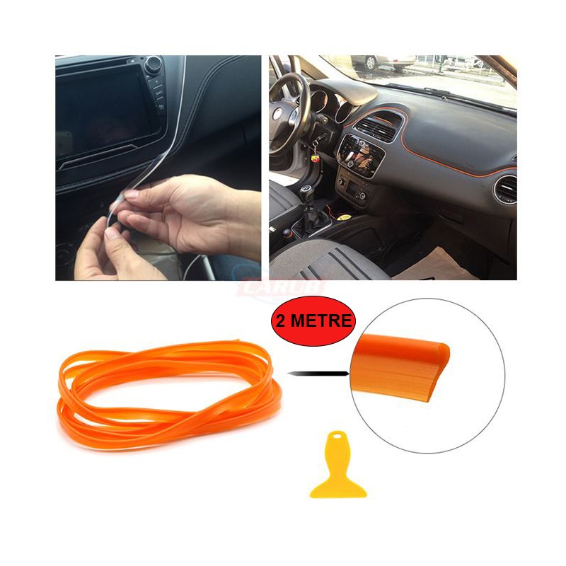 ÇITA SIKIŞTIRMALI DEKORATİF ŞERİT FİTİL PLASTİK 2M TURUNCU 4327577 CAR