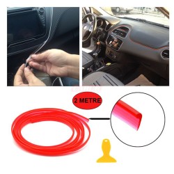 ÇITA SIKIŞTIRMALI DEKORATİF ŞERİT FİTİL PLASTİK 2M KIRMIZI 4327575 CAR