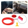 ÇITA SIKIŞTIRMALI DEKORATİF ŞERİT FİTİL PLASTİK 2M KIRMIZI 4327575 CAR