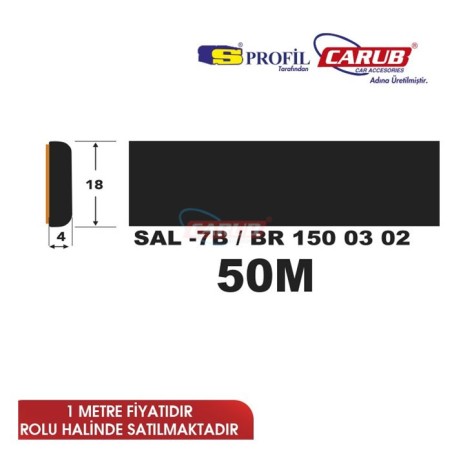 ÇITA YAPIŞTIRMA SAL7-B PARLAK SİYAH 18MM TOP 50M 1500302 SALMAN