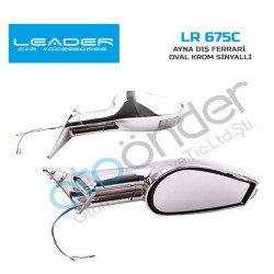 AYNA DIŞ DİKİZ FERRARİ TİP OVAL NİKELAJLI LR 675C LR-675C LEADER