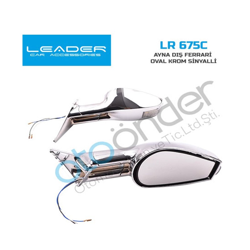 AYNA DIŞ DİKİZ FERRARİ TİP OVAL NİKELAJLI LR 675C LR-675C LEADER