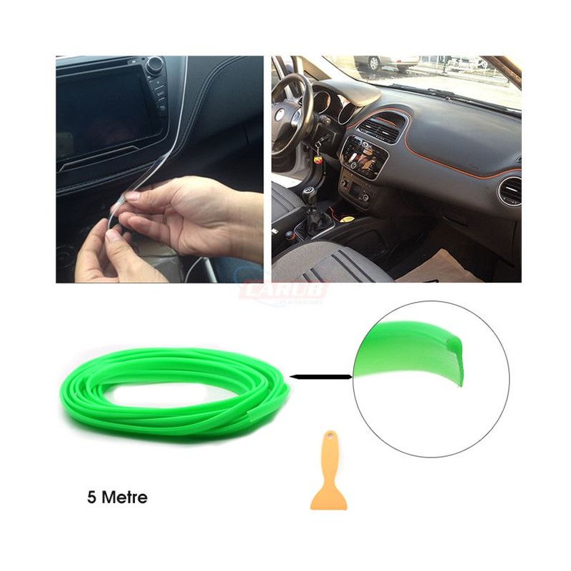 ÇITA SIKIŞTIRMALI DEKORATİF ŞERİT FİTİL PLASTİK 5M YEŞİL 4327584 CARUB