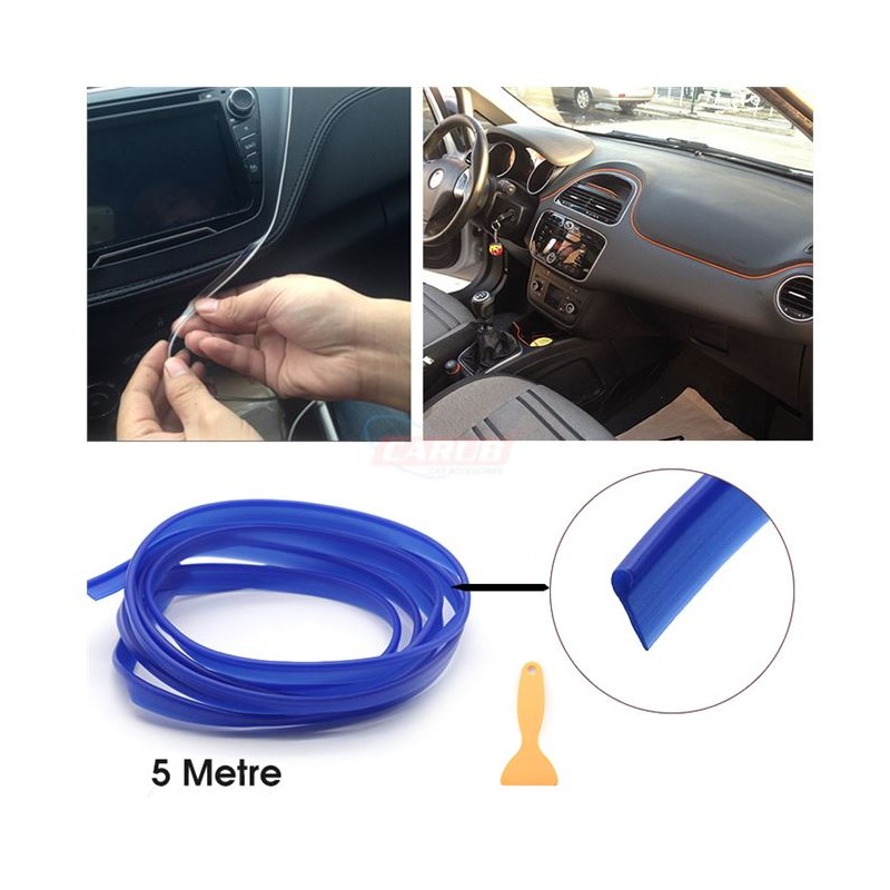 ÇITA SIKIŞTIRMALI DEKORATİF ŞERİT FİTİL PLASTİK 5M MAVİ 4327581 CARUB