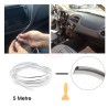 ÇITA SIKIŞTIRMALI DEKORATİF ŞERİT FİTİL PLASTİK 5M ŞEFFAF NİKEL 432758