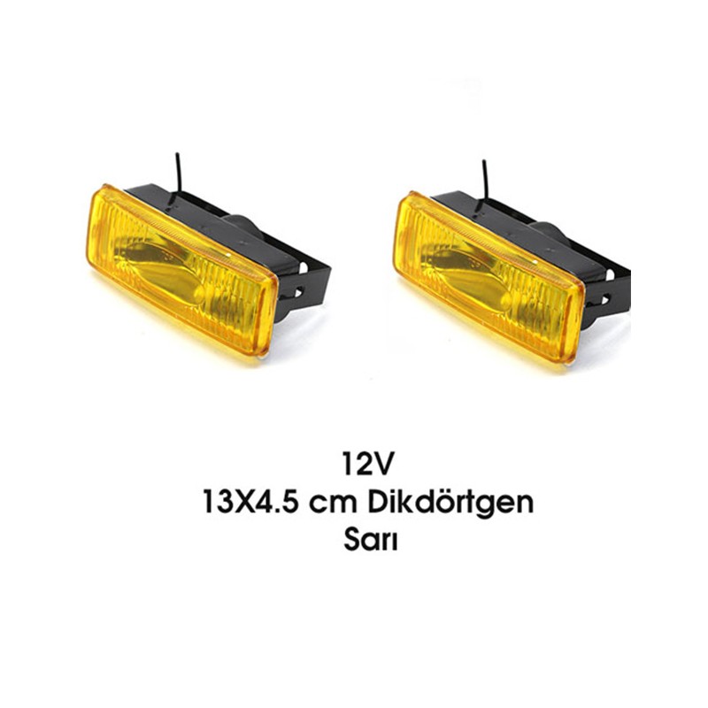 SİS LAMBASI DİKDÖRTGEN 13X4.5CM SARI 3009902 CARUB