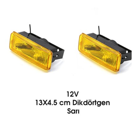SİS LAMBASI DİKDÖRTGEN 13X4.5CM SARI 3009902 CARUB