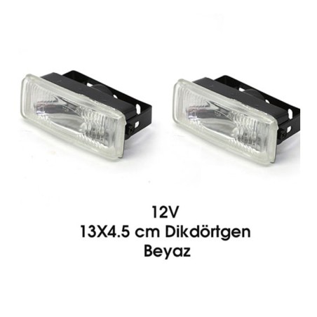 SİS LAMBASI DİKDÖRTGEN 13X4.5CM BEYAZ 3009901 CARUB