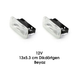 SİS LAMBASI DİKDÖRTGEN 13X5.3CM BEYAZ HY 054 MUADİLİ 3009922 CARUB