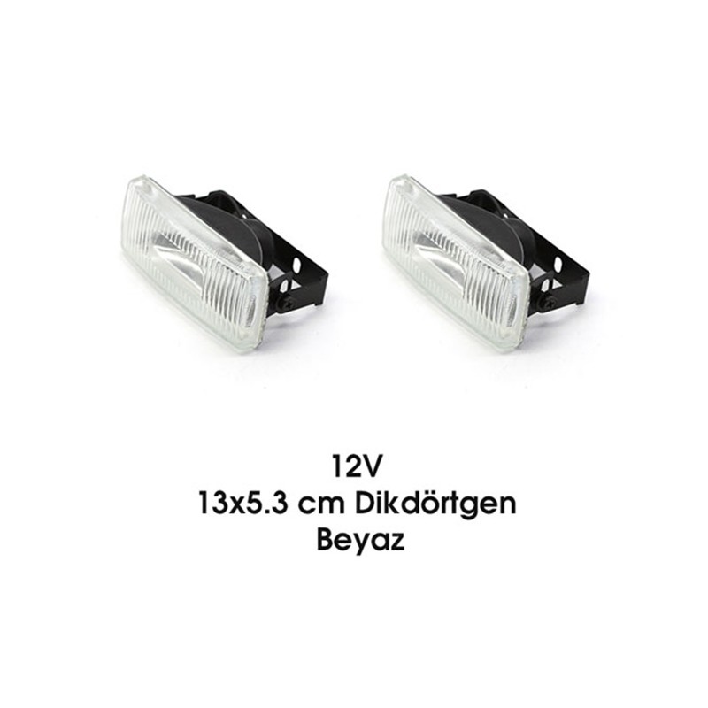 SİS LAMBASI DİKDÖRTGEN 13X5.3CM BEYAZ HY 054 MUADİLİ 3009922 CARUB