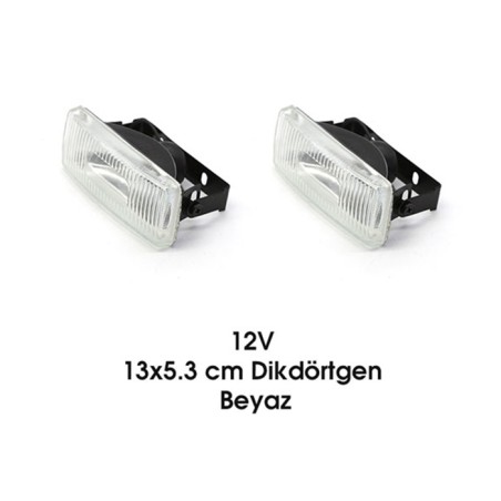 SİS LAMBASI DİKDÖRTGEN 13X5.3CM BEYAZ HY 054 MUADİLİ 3009922 CARUB