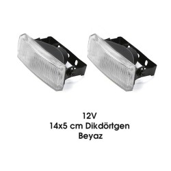 SİS LAMBASI DİKDÖRTGEN 14X5CM BEYAZ HY 054 MUADİLİ 3009925 CARUB
