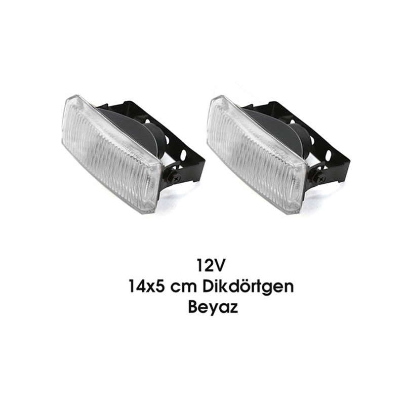 SİS LAMBASI DİKDÖRTGEN 14X5CM BEYAZ HY 054 MUADİLİ 3009925 CARUB