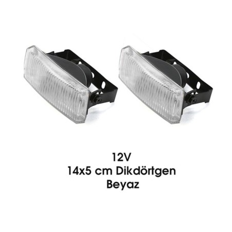 SİS LAMBASI DİKDÖRTGEN 14X5CM BEYAZ HY 054 MUADİLİ 3009925 CARUB
